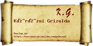 Körözsi Grizelda névjegykártya